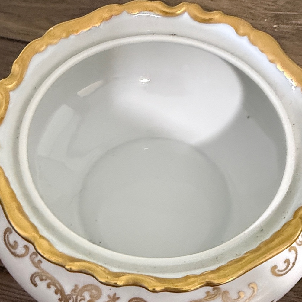 EReichenbach Fine China Covered Candy Dish Gold Floral Germany 5” - Picture 4 of 12